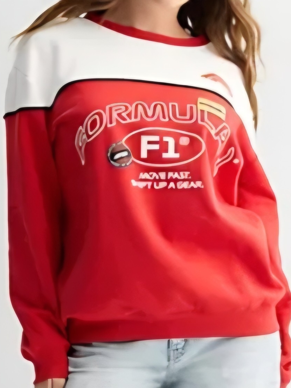NWT Women's Large Red Formula F1 Graphic Sweatshirt